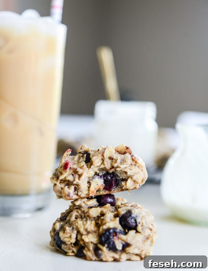 blueberry breakfast cookies I howsweeteats.com