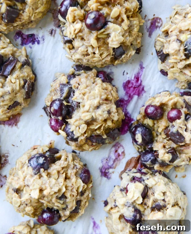 blueberry breakfast cookies I howsweeteats.com