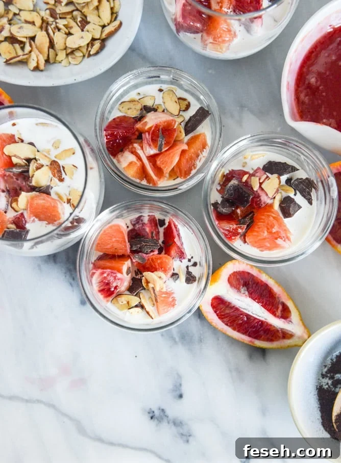 winter vanilla chia pudding with blood orange syrup and dark chocolate I howsweeteats.com