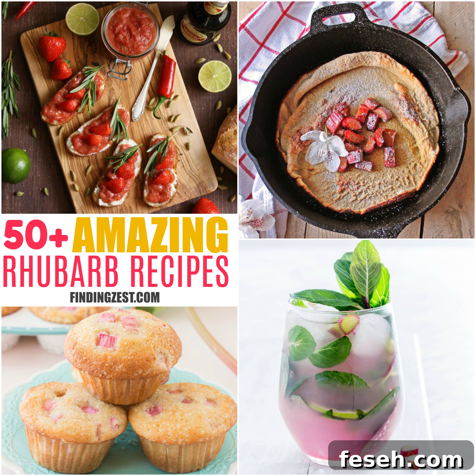 Not sure what to do with all that rhubarb you harvest? Get over 50 rhubarb recipes worth making during rhubarb season! These are the the best rhubarb recipes. From classic rhubarb desserts to healthy rhubarb recipes, this list has everything you need to use up that rhubarb!