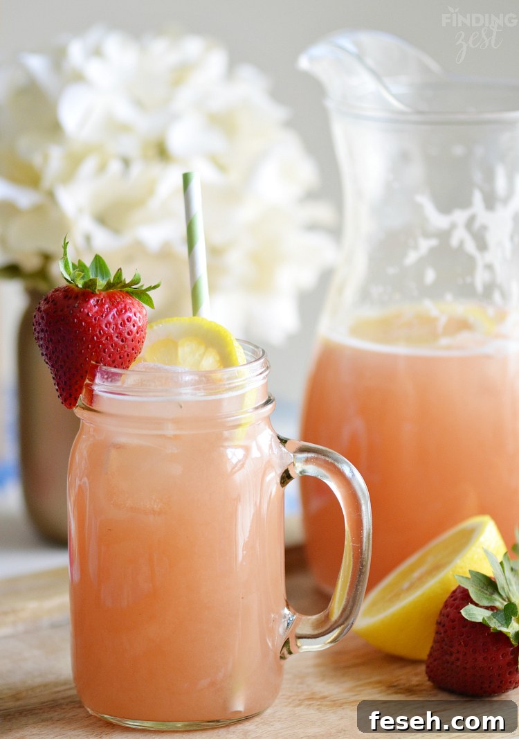 Homemade Strawberry Rhubarb Lemonade Recipe