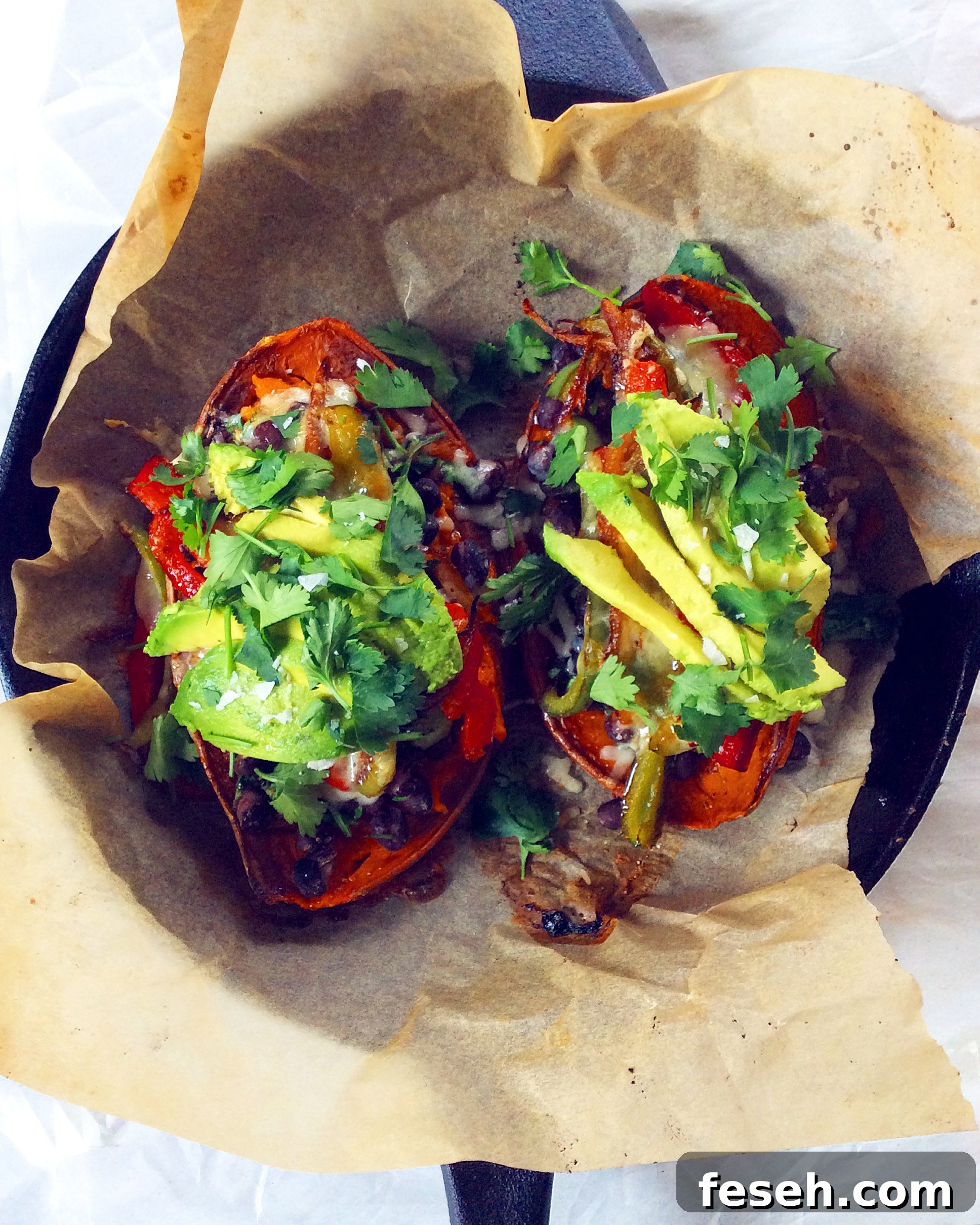 Fajita-Stuffed Sweet Potatoes