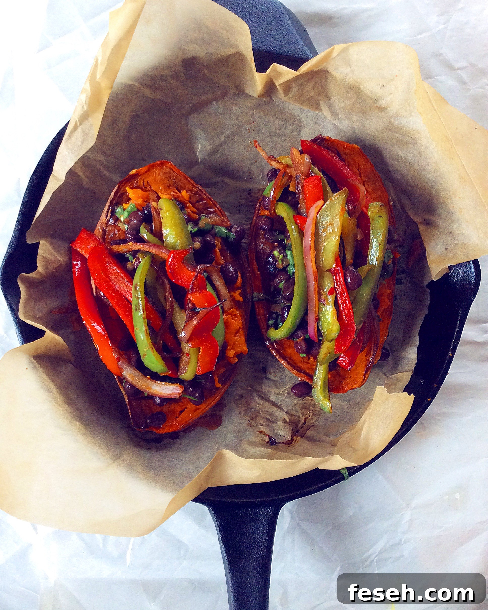 Fajita-Stuffed Sweet Potatoes