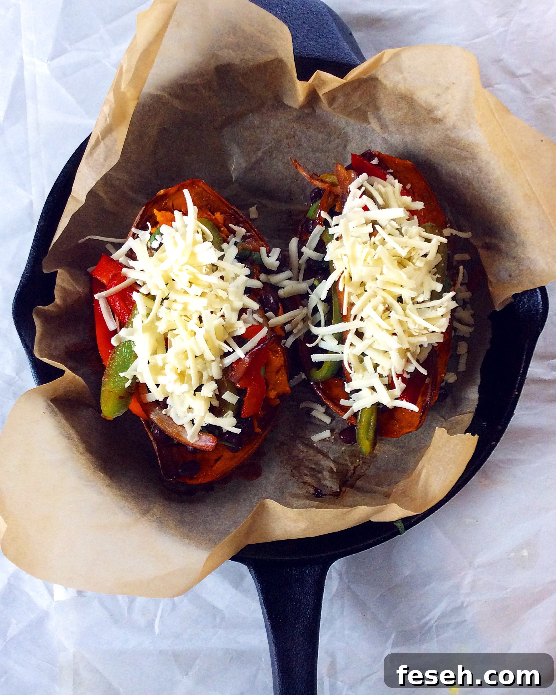 Fajita-Stuffed Sweet Potatoes