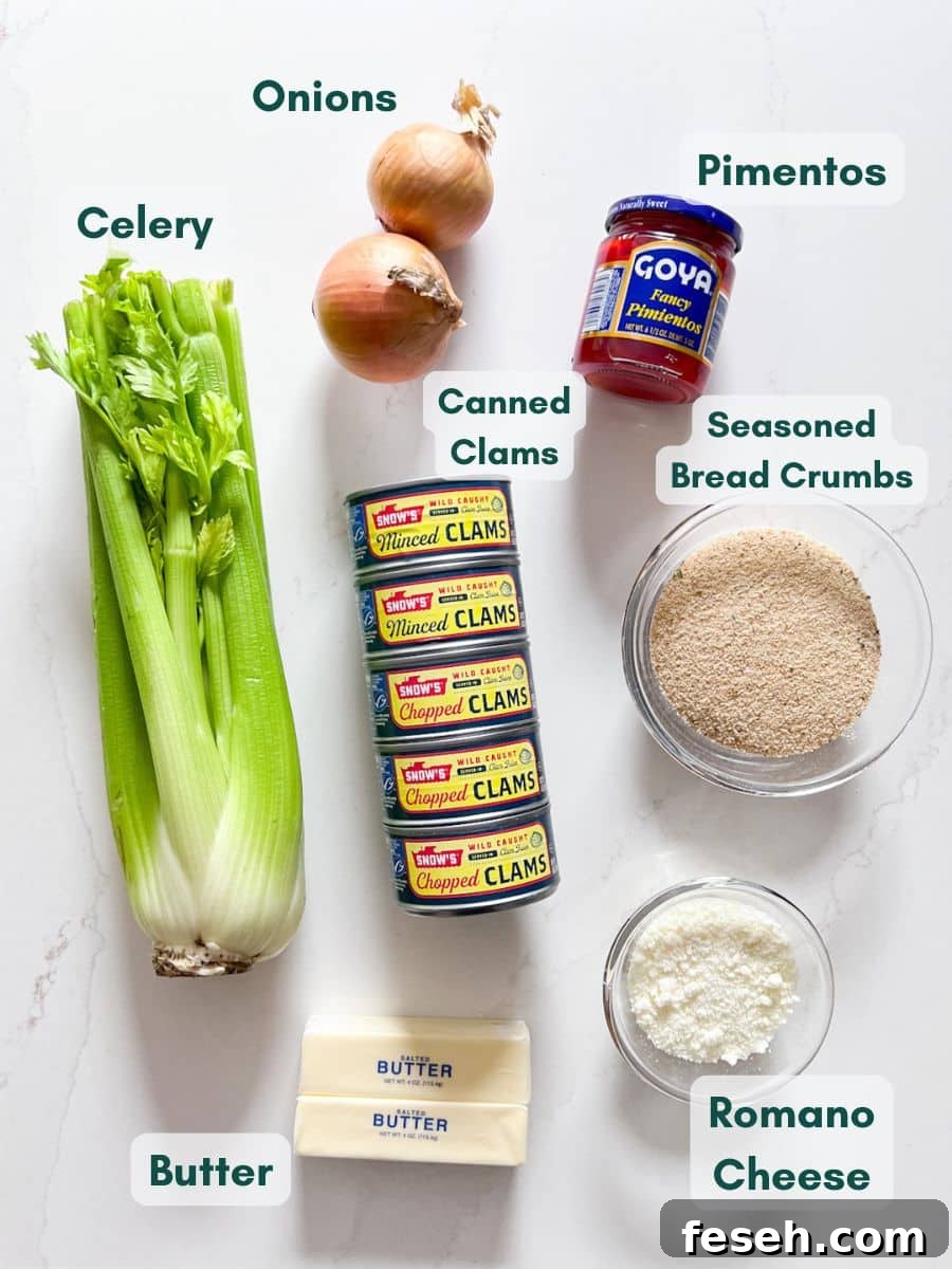 An overhead image of labeled recipe ingredients.