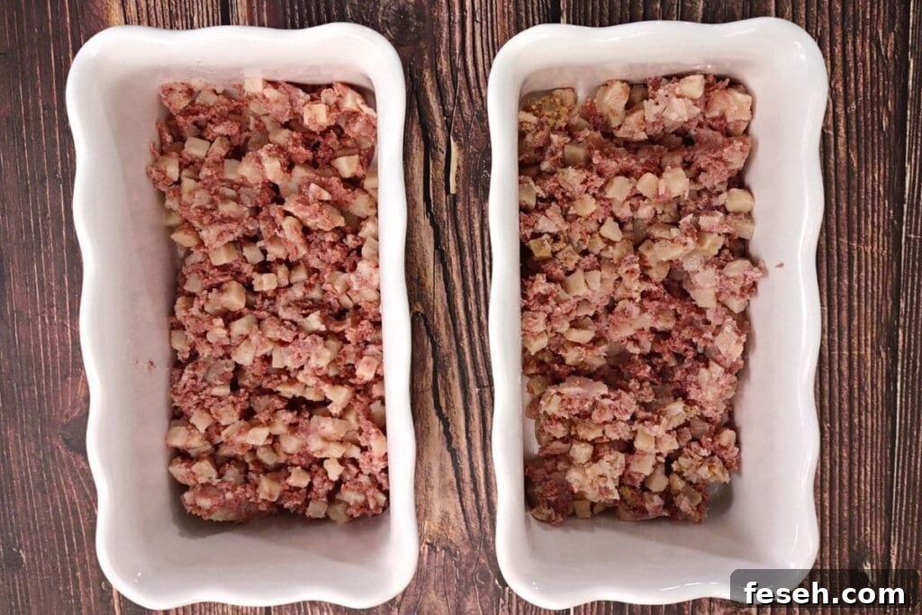 add corned beef hash to oven safe baking dish