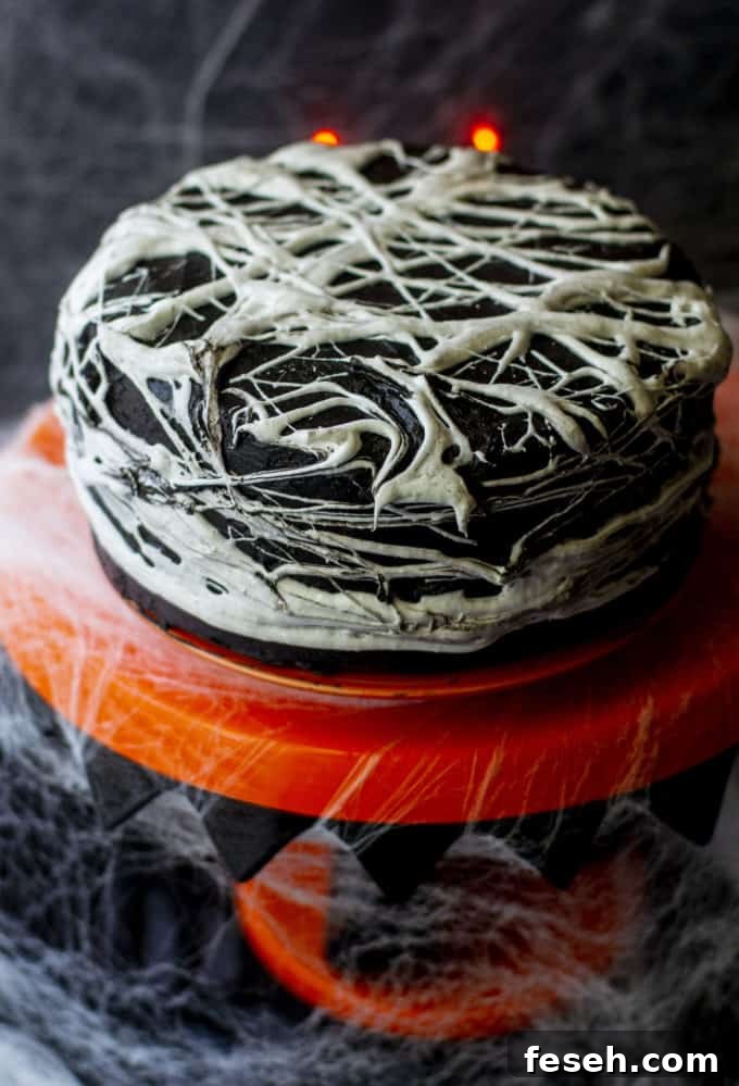 Halloween Spiderweb Cake