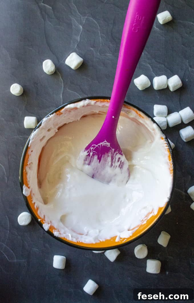 mini marshmallows for spiderweb cake