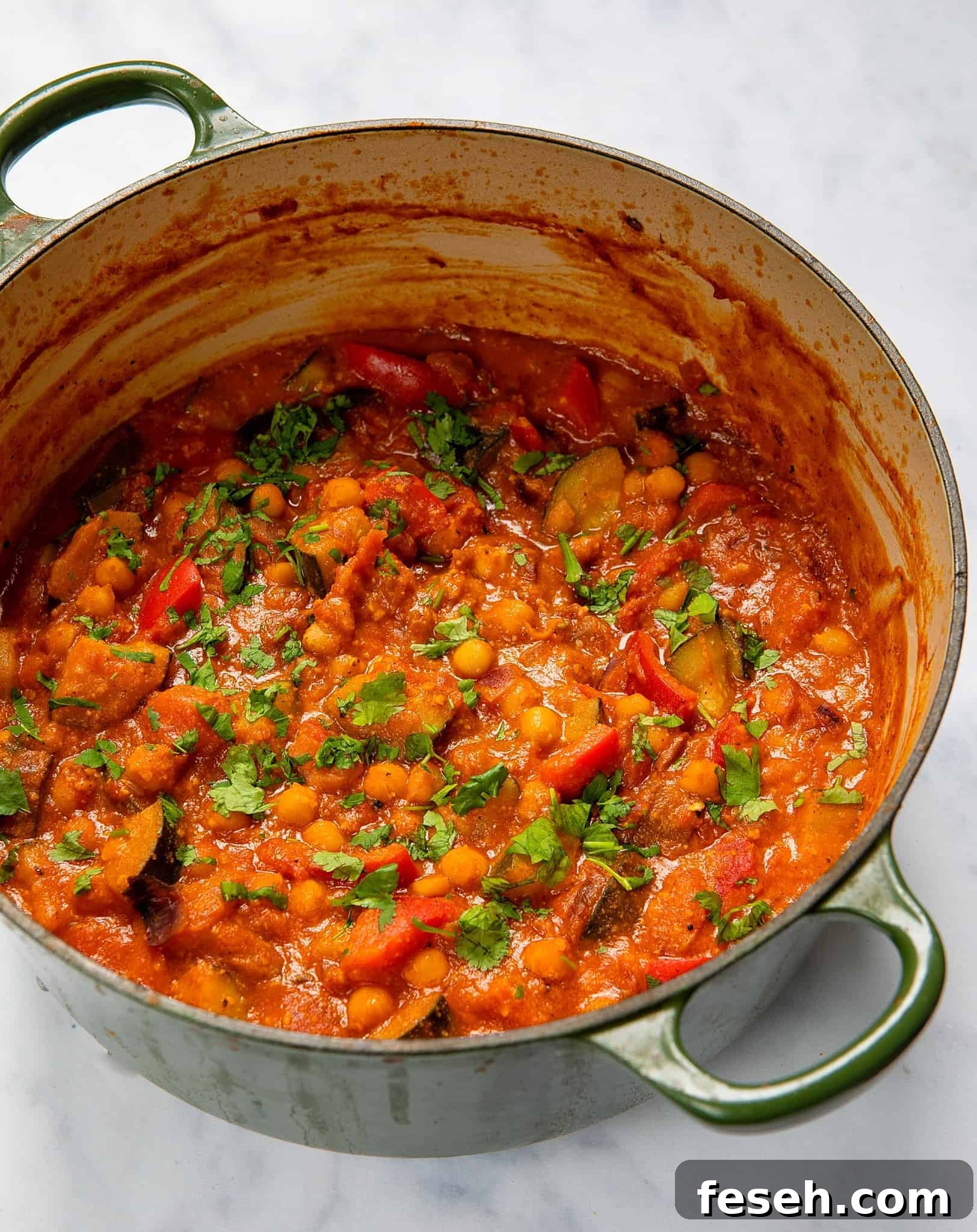 Apricot & Chickpea Tagine - Pot front