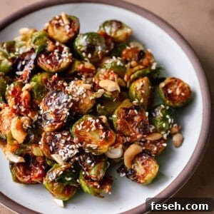 sweet chili-ginger brussels sprouts