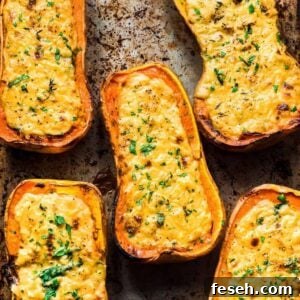 cheesy vegan baked butternut squash