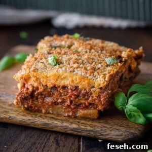 vegan moussaka slice