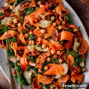 roasted butternut squash kale salad