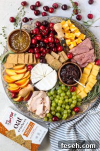 overhead shot of summer charcuterie board