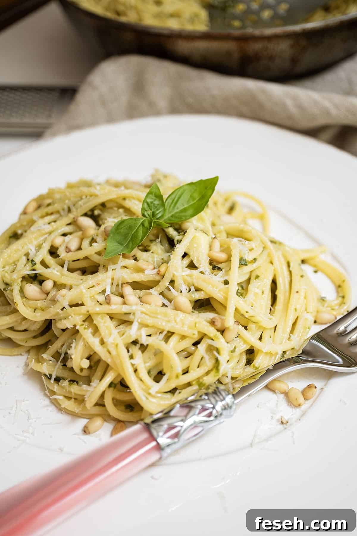 Artichoke pesto pasta