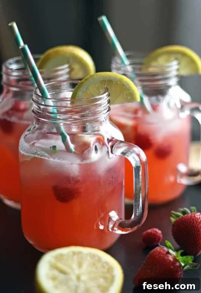 Berry Basil Lemonade | Honey and Birch
