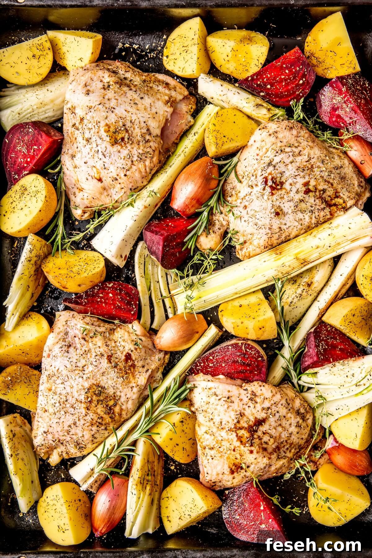 How to Make Sheet Pan Balsamic Chicken and Root Vegetables Step 6 - Olivia Adriance