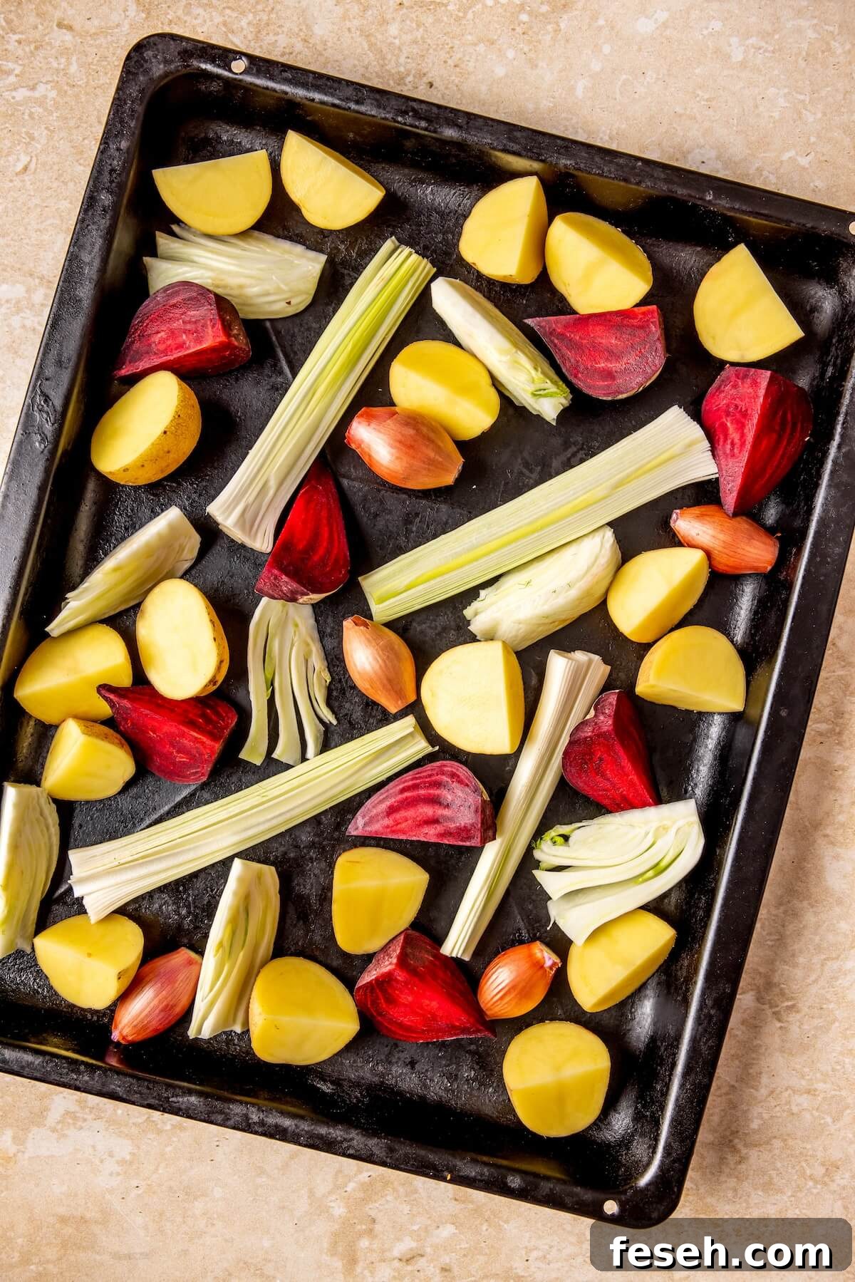 How to Make Sheet Pan Balsamic Chicken and Root Vegetables Step 1 - Olivia Adriance