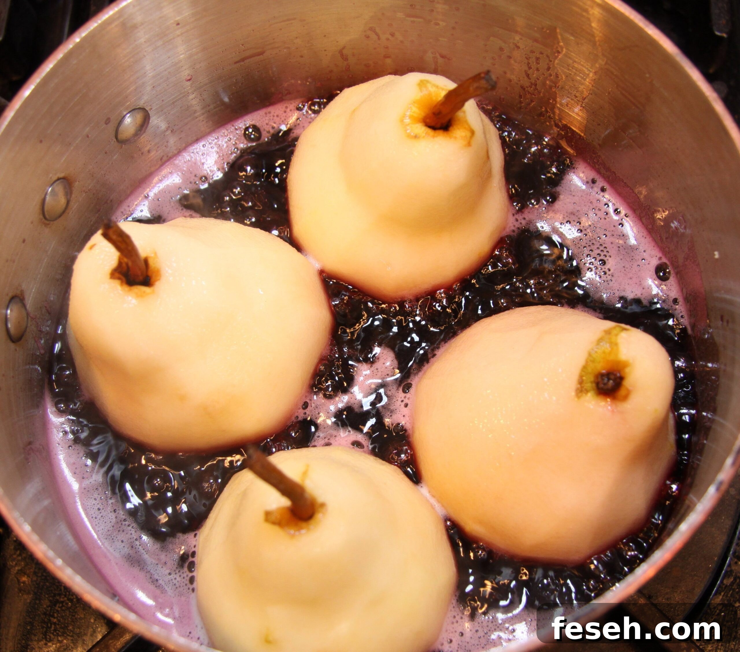 Poached Pears in Wine