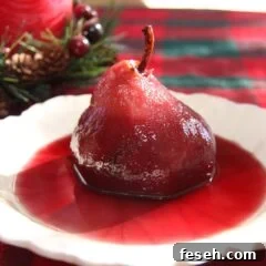 Poached Pears in Wine