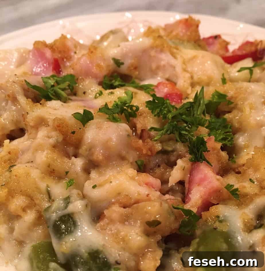 Casserole made with leftovers from Thanksgiving