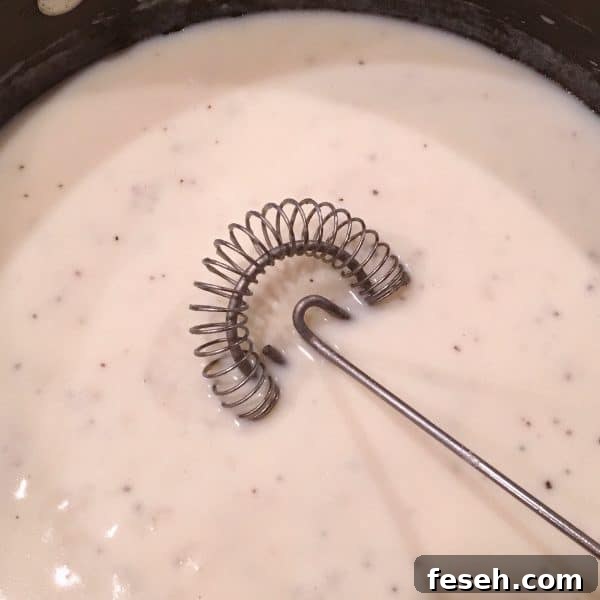 Delicious cream sauce for casserole