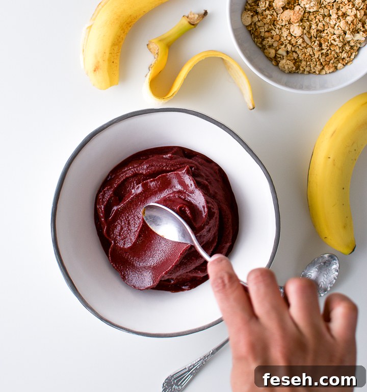 Making a Brazilian acai bowl