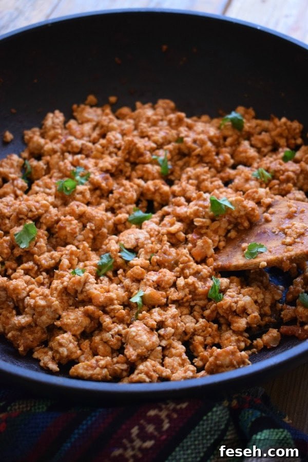 ground turkey in a skillet