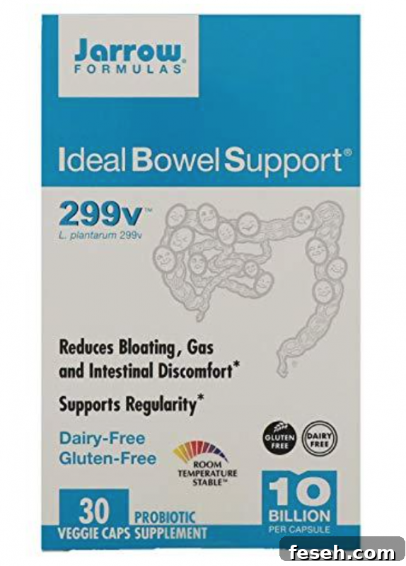 IBS probiotic Supplement via LizsHealthyTable.com 