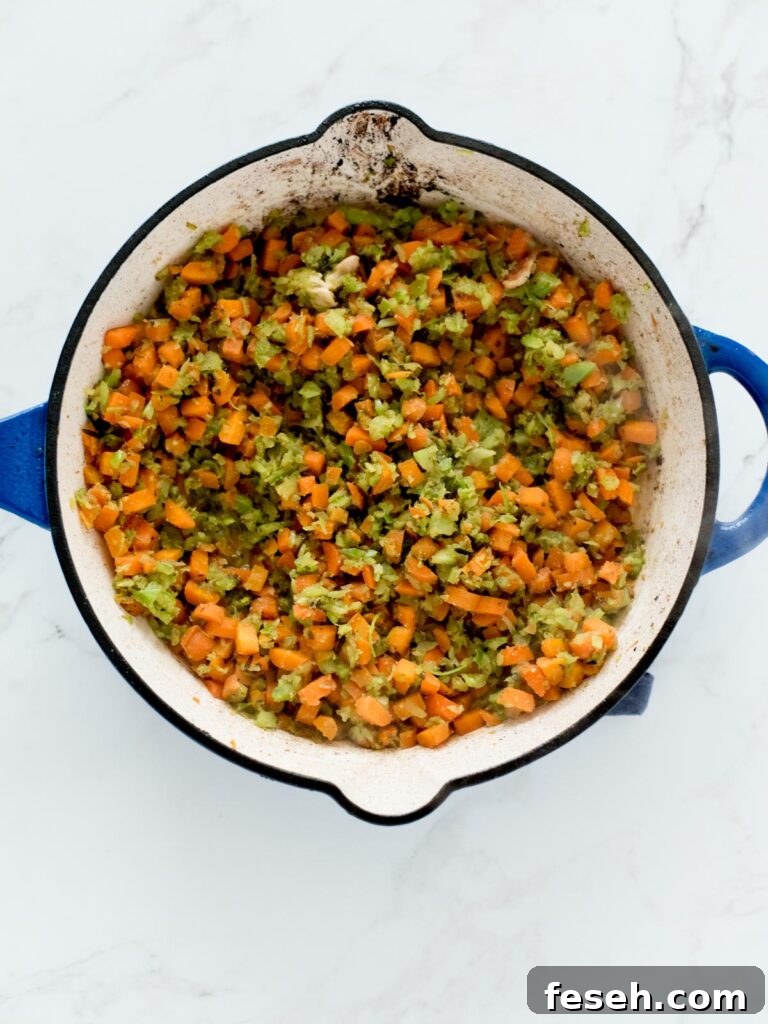 sautéed vegetables in a skillet