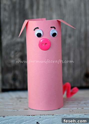 Toilet Paper Roll Pigs | Toilet Paper Roll Crafts