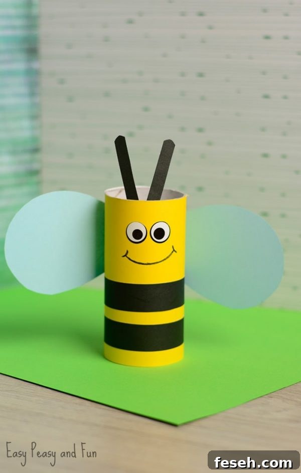 Toilet Paper Roll Bee | Toilet Paper Roll Crafts