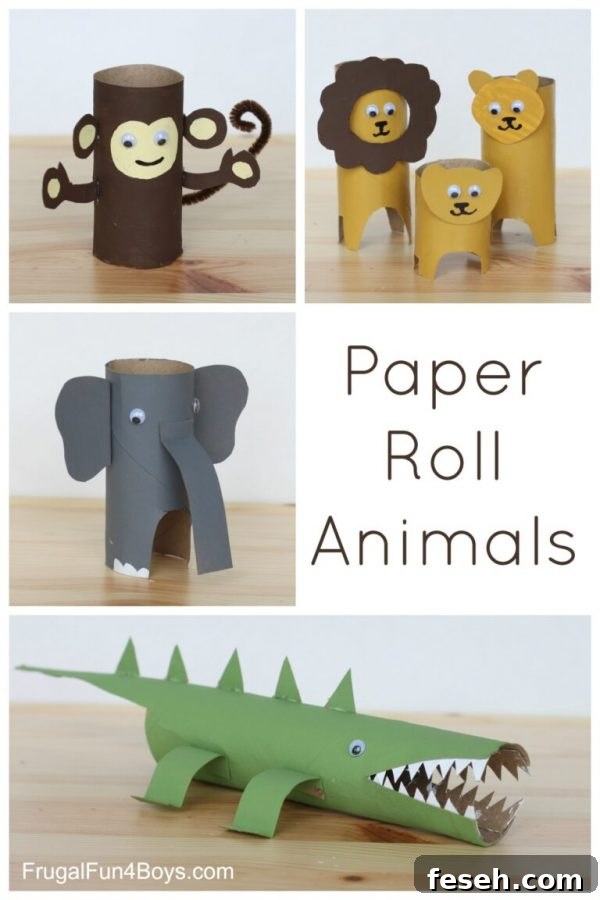 Paper Roll Animals | Toilet Paper Roll Crafts