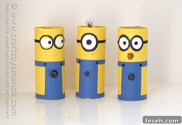 Cardboard Tube Minion | Toilet Paper Roll Crafts