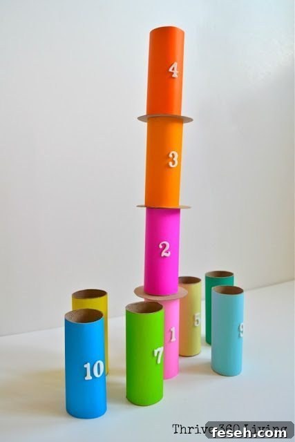 Paper Roll Stacking Towers | Toilet Paper Roll Crafts