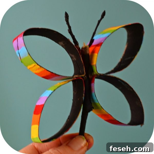 Toilet Paper Roll Butterflies | Toilet Paper Roll Crafts