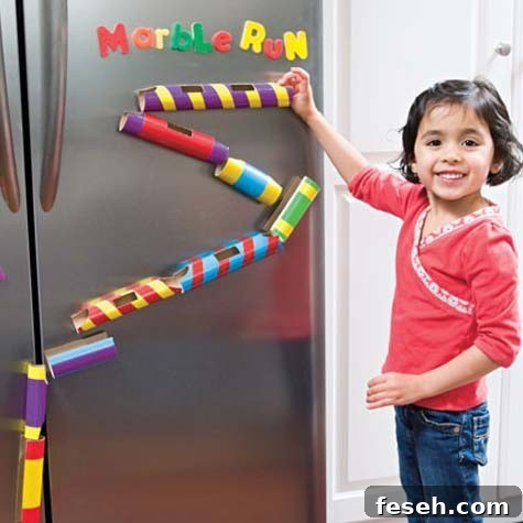 toilet paper tube marble run | 25+ Toilet Paper Tube Crafts