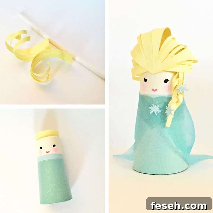 Elsa from Frozen Toilet Paper Tube Craft | 25+ Toilet Paper Craft projects
