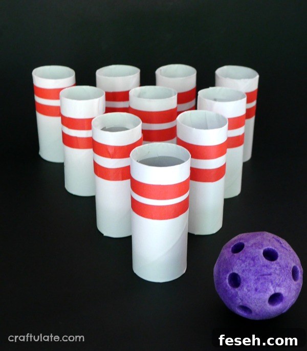 Cardboard Tube Bowling Game | Toilet Paper Roll Crafts