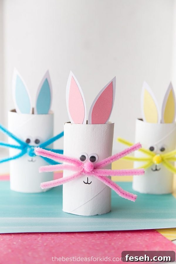 Toilet Paper Roll Bunny | Toilet Paper Roll Crafts