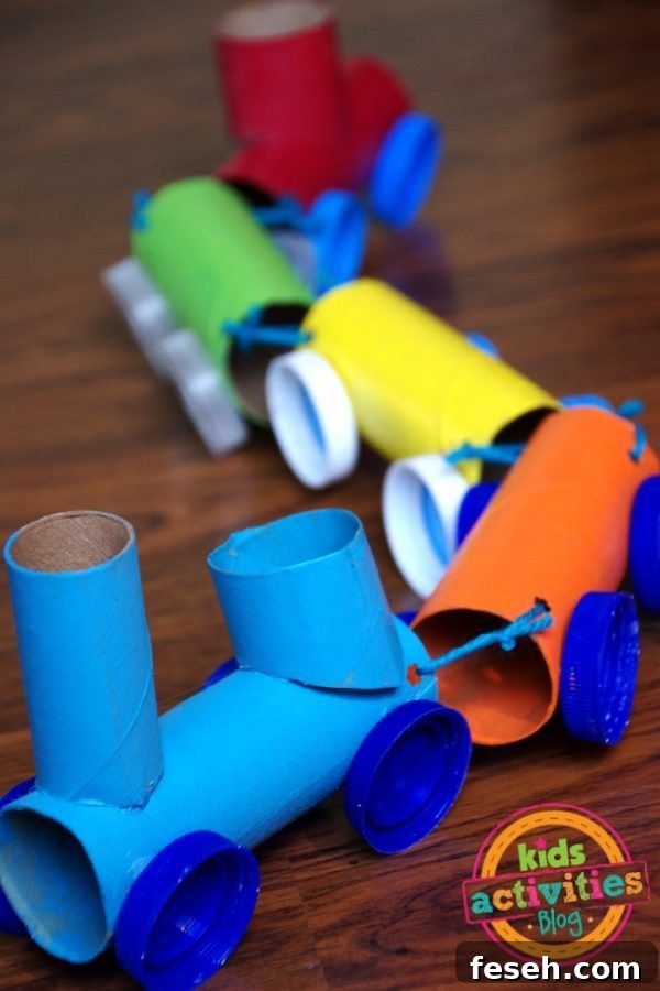 Toilet Paper Roll Train | Toilet Paper Roll Crafts
