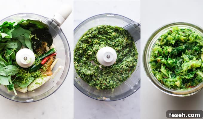 Homemade Thai Green Curry Paste