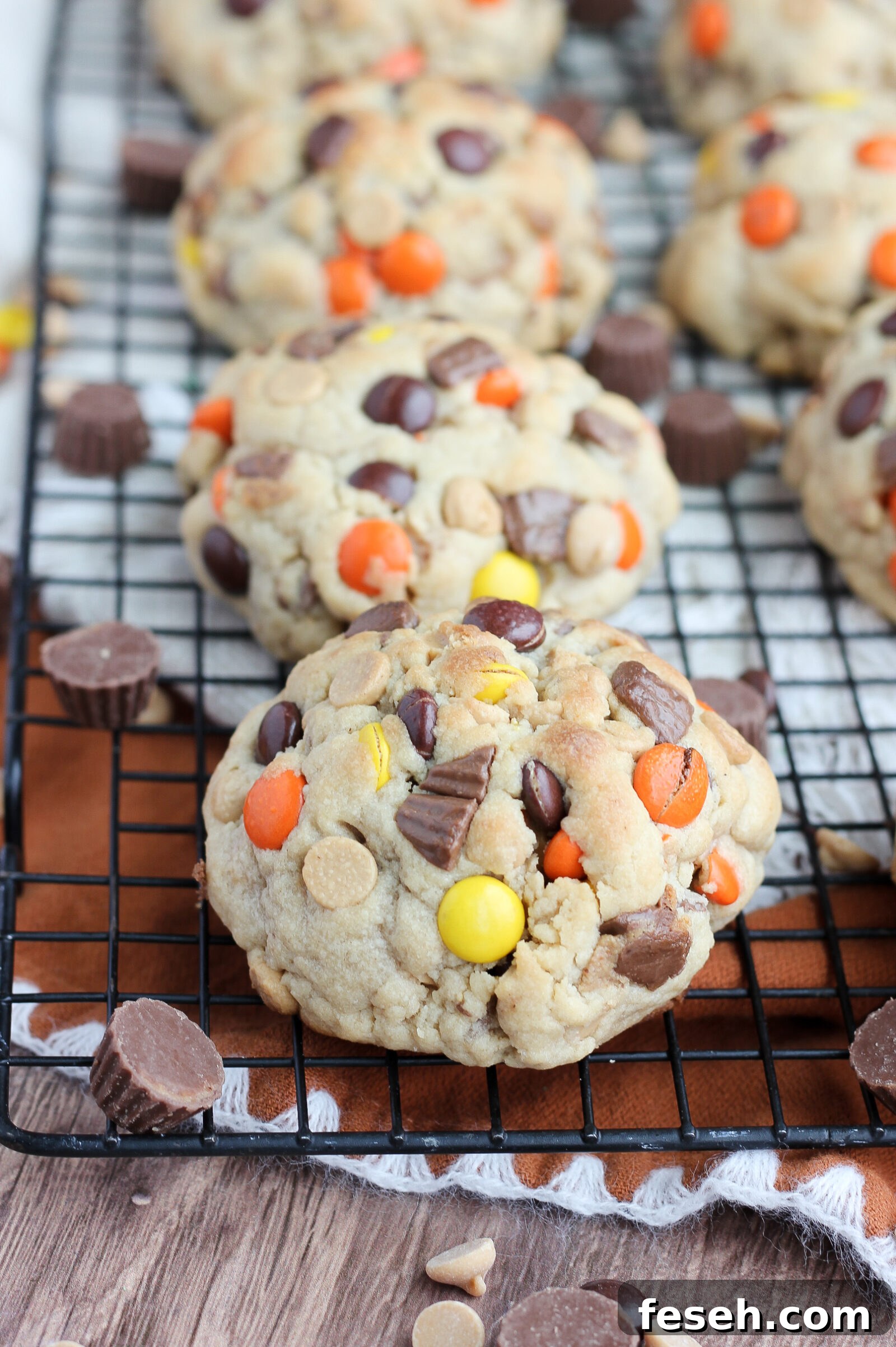 Close up of cookie center