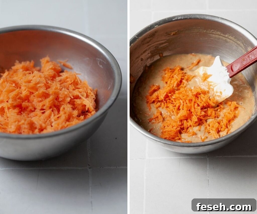 how to make carrot cake step 2