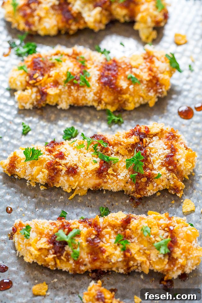 Cornflake Chicken on sheet pan