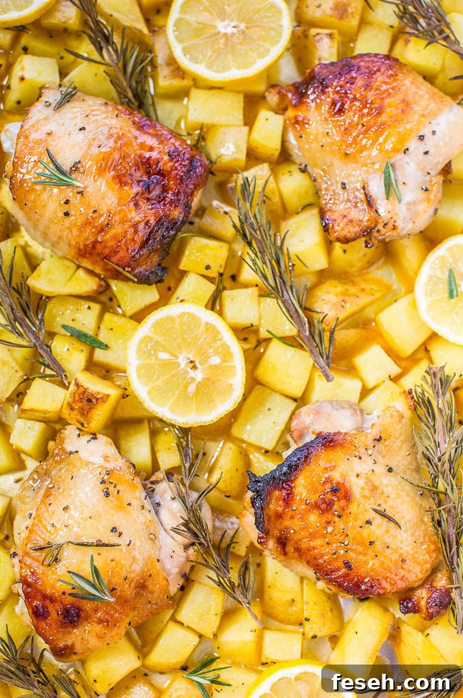 One-Pan Honey Lemon Chicken and Roasted Potatoes