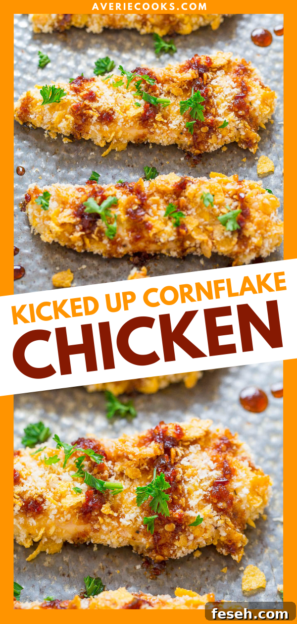 Cornflake Chicken — This cornflake baked chicken is so crisp on the outside you'd think it was fried! This meal comes together in under 30 minutes and is perfect for busy weeknights.
