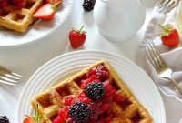 Cinnamon Waffles with Apple and Blackberry Compote Recipe