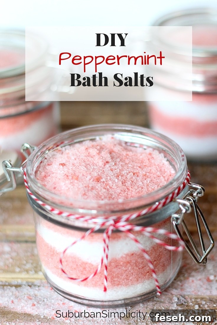 DIY Peppermint Bath Salts
