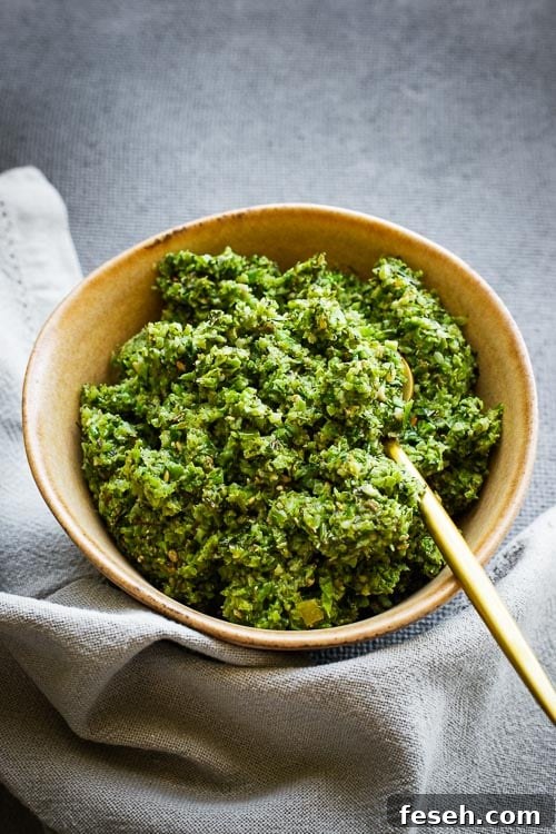 12 Great Pine Nut Substitutes for Pesto You’ll Love 6 Broccolini and preserved lemon pesto in a bowl.